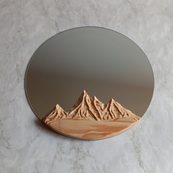 miroir montagne bois